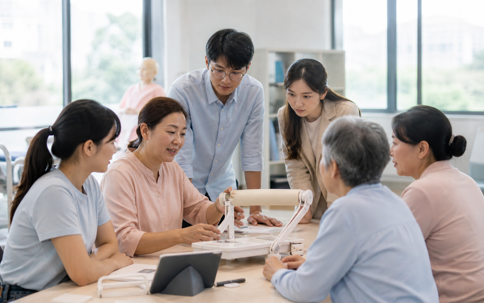 AI國際交流情境示意，非愛馨實際合作學校、人員或活動照片